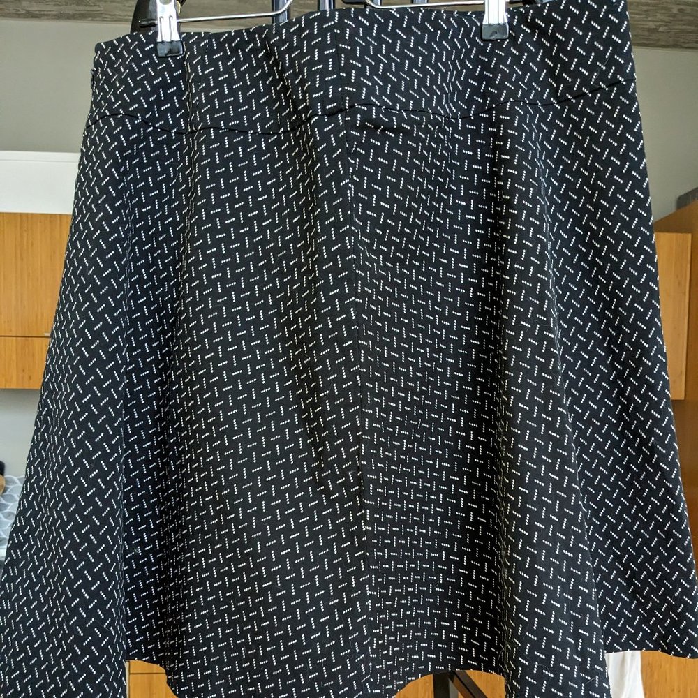 Lane Bryant Size 20 Skirt Black White A Line Career